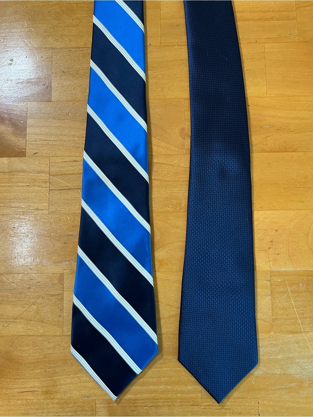 Mens Tie Bundle WeiShang Blue Navy Striped Textured Office Wedding Ties